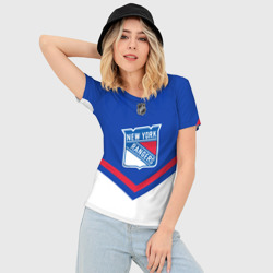 Женская футболка 3D Slim New York Rangers - фото 2