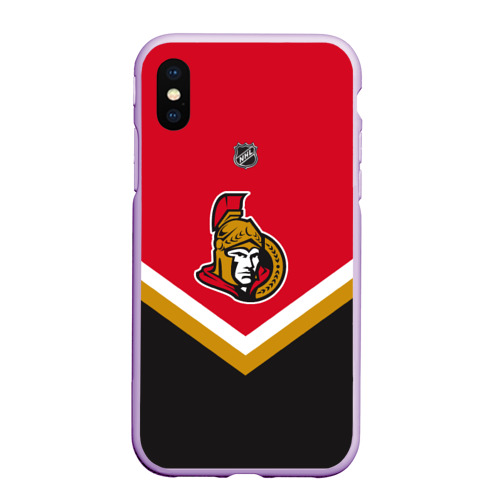 Чехол для iPhone XS Max матовый Ottawa Senators, цвет сиреневый