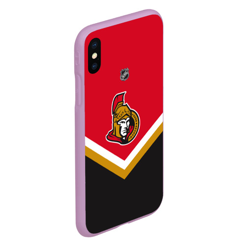 Чехол для iPhone XS Max матовый Ottawa Senators, цвет сиреневый - фото 3