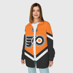 Женская рубашка oversize 3D Philadelphia Flyers - фото 2