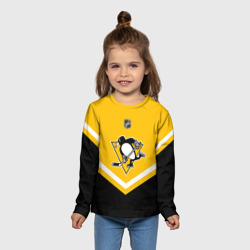 Детский лонгслив 3D Pittsburgh Penguins - фото 2