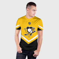 Мужская футболка 3D Slim Pittsburgh Penguins - фото 2