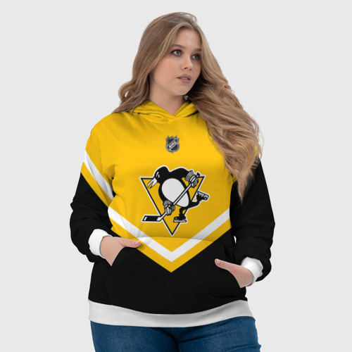 Женская толстовка 3D Pittsburgh Penguins, цвет 3D печать - фото 6