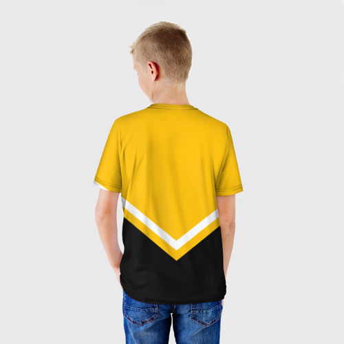 Детская футболка 3D с принтом Pittsburgh Penguins, вид сзади #2