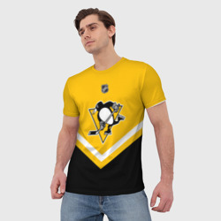 Мужская футболка 3D Pittsburgh Penguins - фото 2