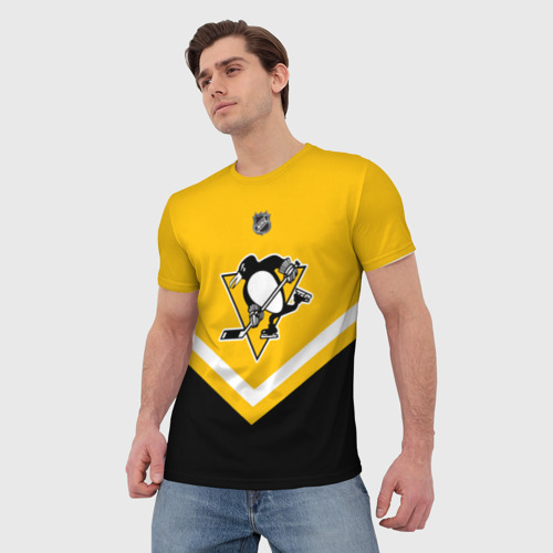 Мужская футболка 3D Pittsburgh Penguins, цвет 3D печать - фото 3