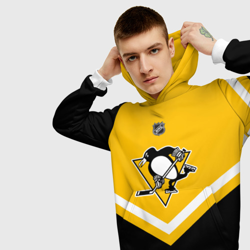 Мужская толстовка 3D Pittsburgh Penguins, цвет белый - фото 5