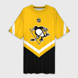 Платье-футболка 3D Pittsburgh Penguins