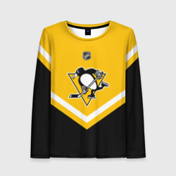 Женский лонгслив 3D Pittsburgh Penguins