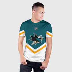 Мужская футболка 3D Slim San Jose Sharks - фото 2