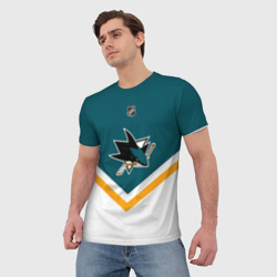 Мужская футболка 3D San Jose Sharks - фото 2