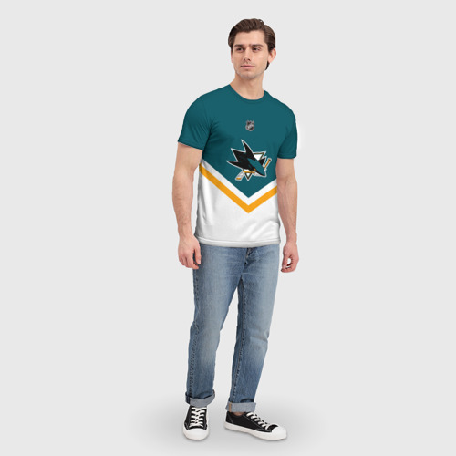 Мужская футболка 3D San Jose Sharks, цвет 3D печать - фото 5