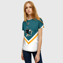 Женская футболка 3D San Jose Sharks - фото 2