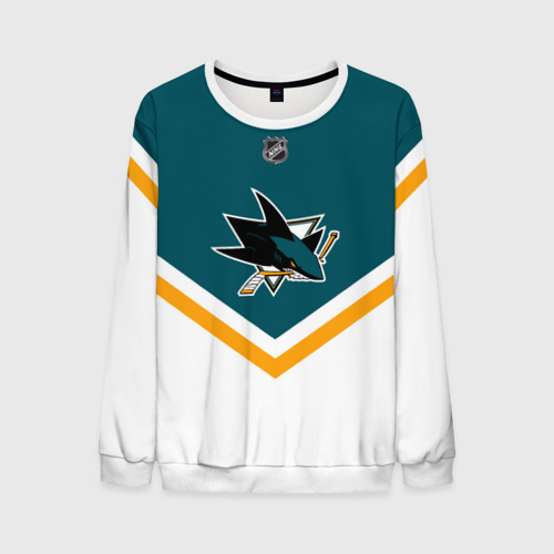 Мужской свитшот 3D San Jose Sharks, цвет белый