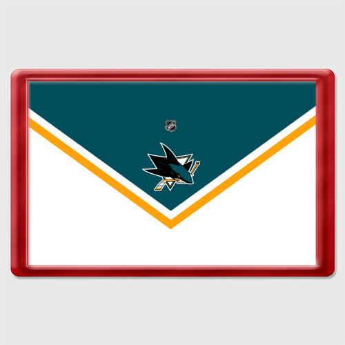 Магнит 45*70 San Jose Sharks, цвет красный