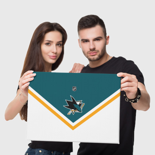 Холст прямоугольный San Jose Sharks, цвет 3D печать - фото 5