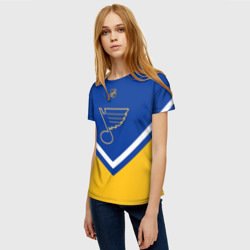 Женская футболка 3D St. Louis Blues - фото 2