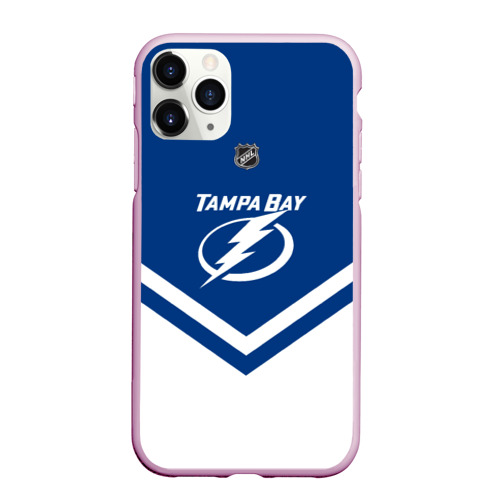 Чехол для iPhone 11 Pro Max матовый Tampa Bay Lightning, цвет розовый