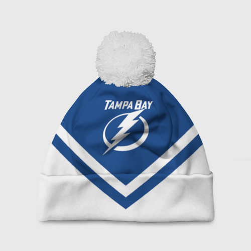 Шапка 3D c помпоном Tampa Bay Lightning, цвет 3D печать