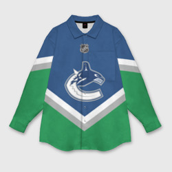 Женская рубашка oversize 3D Vancouver Canucks