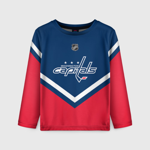 Детский лонгслив 3D Washington Capitals, цвет 3D печать