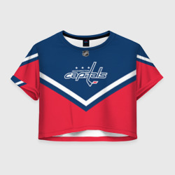Женская футболка Crop-top 3D Washington Capitals