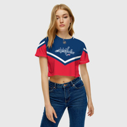 Женская футболка Crop-top 3D Washington Capitals - фото 2