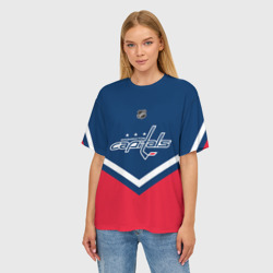 Женская футболка oversize 3D Washington Capitals - фото 2