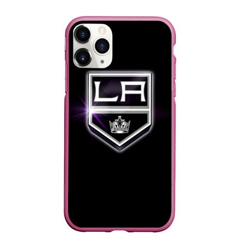 Чехол для iPhone 11 Pro Max матовый Los Angeles Kings, цвет малиновый