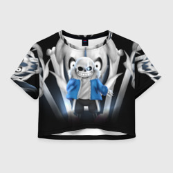 Женская футболка Crop-top 3D Sans