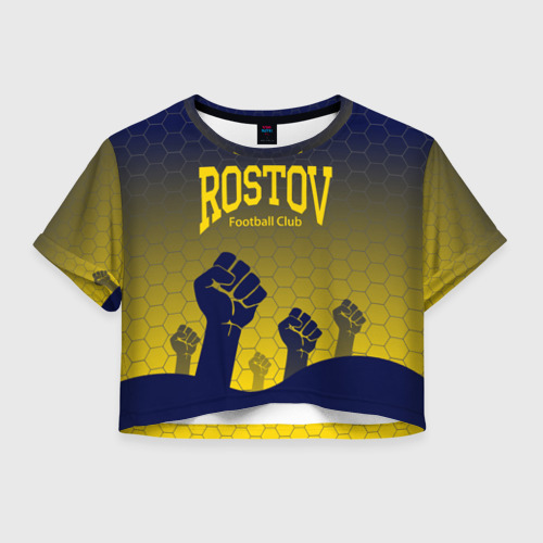 Женская футболка Crop-top 3D Rostov Football club, цвет 3D печать