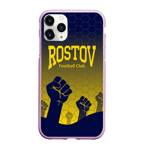 Чехол для iPhone 11 Pro Max матовый Rostov Football club, цвет розовый