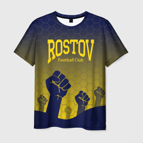 Мужская футболка с принтом Rostov Football club, вид спереди №1