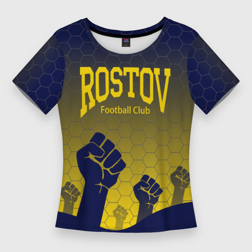 Женская футболка 3D Slim Rostov Football club, цвет 3D печать