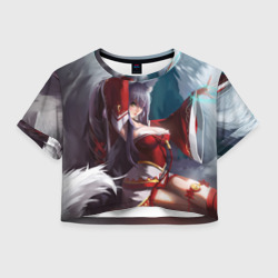 Женская футболка Crop-top 3D Ahri Fox