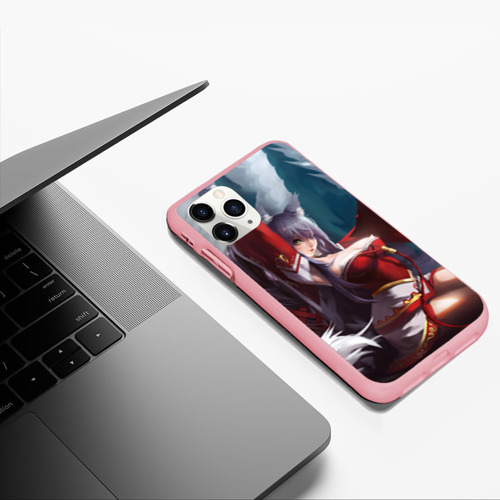 Чехол для iPhone 11 Pro Max матовый Ahri Fox, цвет баблгам - фото 5