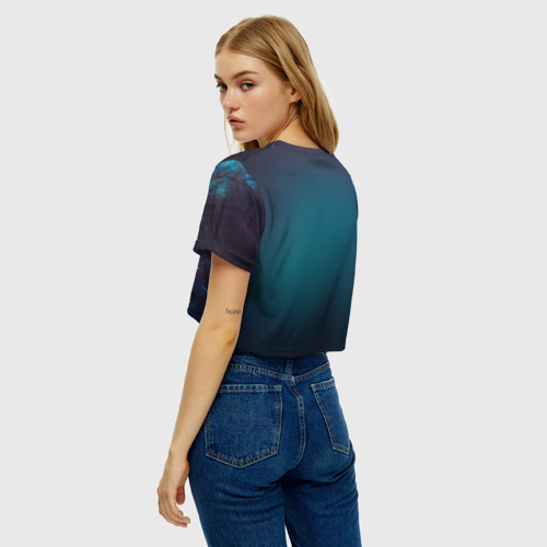 Женская футболка Crop-top 3D Акали, цвет 3D печать - фото 5