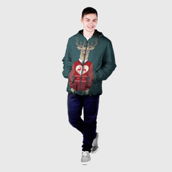 Мужская куртка 3D Олень хипстер - фото 2