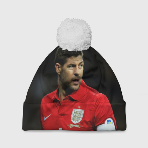 Шапка 3D c помпоном Steven Gerrard, цвет 3D печать