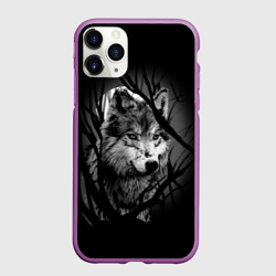 Чехол для iPhone 11 Pro матовый Серый волк