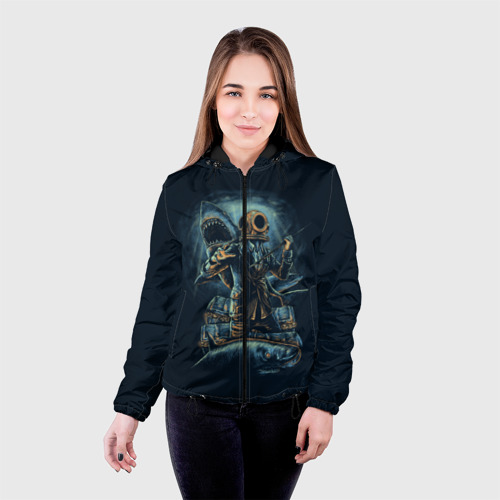 Женская куртка 3D Подводная охота, цвет черный - фото 3