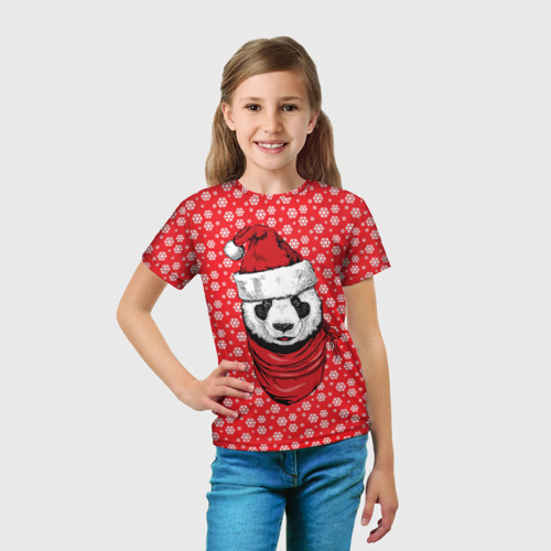 Детская футболка 3D Панда Клаус - фото 5
