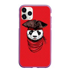 Чехол для iPhone 11 Pro Max матовый Панда пират