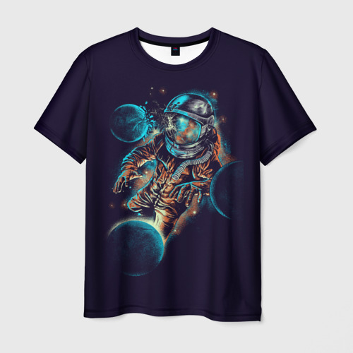 Мужская футболка 3D Космический удар, цвет 3D печать