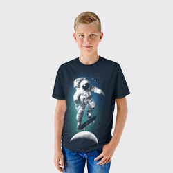 Детская футболка 3D Космический скейтбординг - фото 2