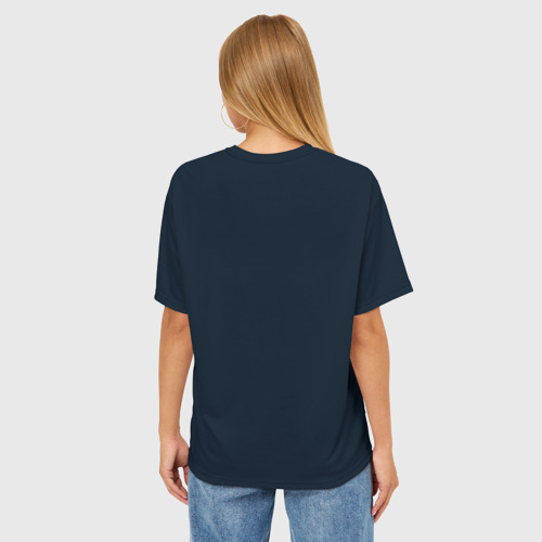 Женская футболка oversize 3D Космический скейтбординг, цвет 3D печать - фото 4