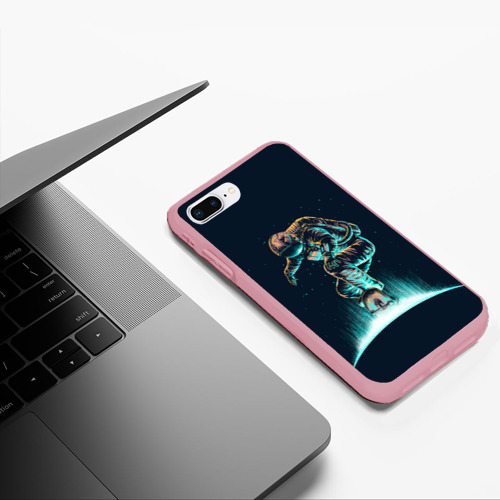 Чехол для iPhone 7Plus/8 Plus матовый Планетарный скейтбординг, цвет баблгам - фото 5