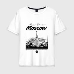 Мужская футболка хлопок Oversize Москва - МГУ