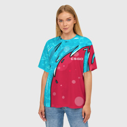 Женская футболка oversize 3D Water Elemental - Дух воды - фото 2