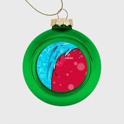 Ёлочный шар стеклянный/пластиковый Water Elemental - Дух воды